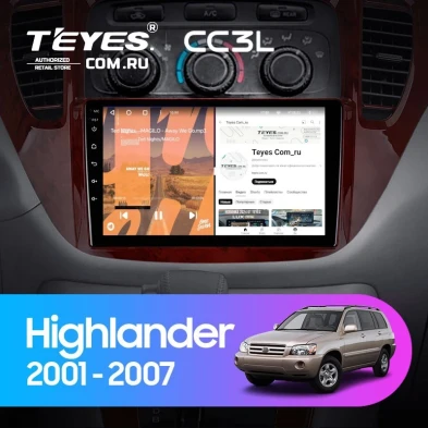 Штатная магнитола Teyes CC3L 4/64 Toyota Highlander 1 XU20 (2001-2007)