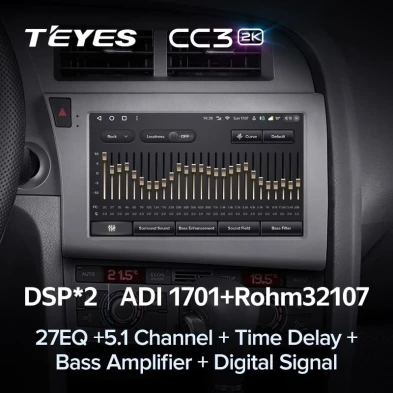 Штатная магнитола Teyes CC3 2K 360 6/128 Audi S6 3 (2006-2011)