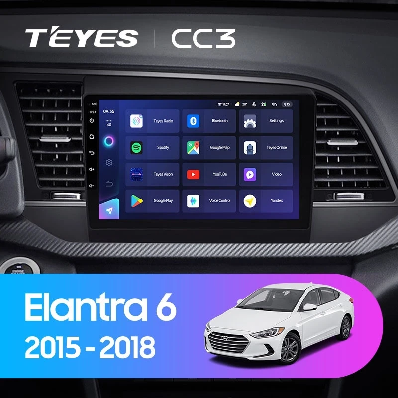 Штатная магнитола Teyes CC3 4/32 Hyundai Elantra 6 (2015-2018) Тип-A
