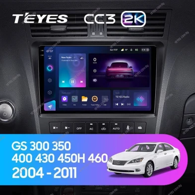 Штатная магнитола Teyes CC3 2K 360 6/128 Lexus GS300 350 400 430 450h 460 (2004-2011)