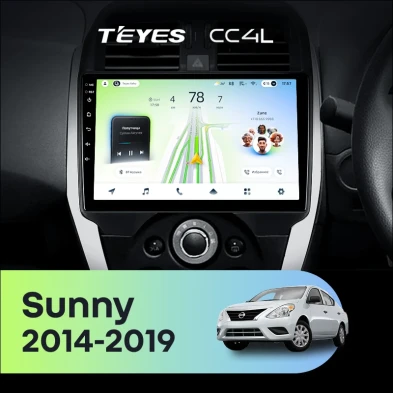 Штатная магнитола Teyes CC4L 6/64 Nissan Sunny (2014-2019) F2 Правый руль