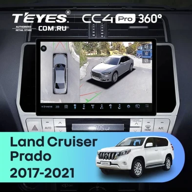 Штатная магнитола Teyes CC4 Pro 360 12/256 Toyota Land Cruiser Prado 150 (2017-2021) (11")
