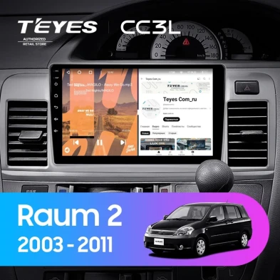 Штатная магнитола Teyes CC3L 4/64 Toyota Raum 2 (2003-2011)