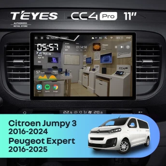 Штатная магнитола Teyes CC4 Pro 8/128 Citroen Jumpy 3 (2016-2024) (11")