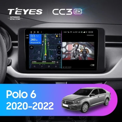 Штатная магнитола Teyes CC3 2K 360 6/128 Volkswagen Polo 6 (2020-2022)