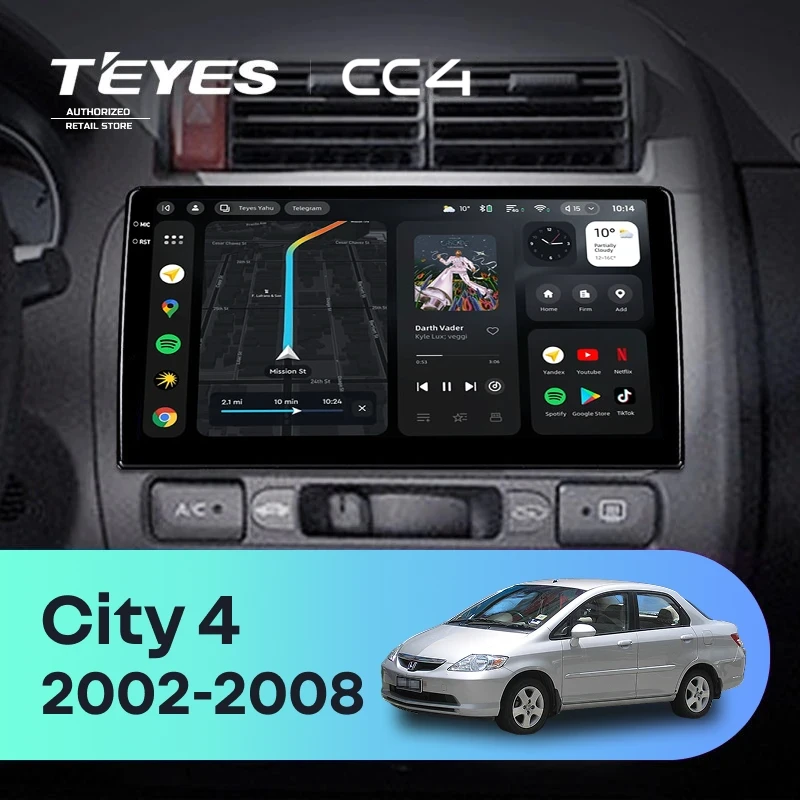 Штатная магнитола Teyes CC4 6/64 Honda City 4 (2002-2008)