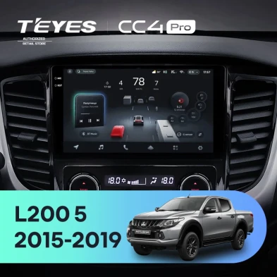 Штатная магнитола Teyes CC4 Pro 8/128 Mitsubishi L200 5 (2015-2019) климат контроль F2