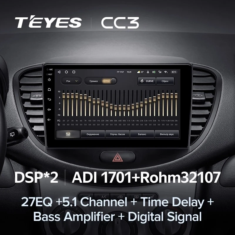 Штатная магнитола Teyes CC3 4/32 Hyundai i10 (2007-2013)