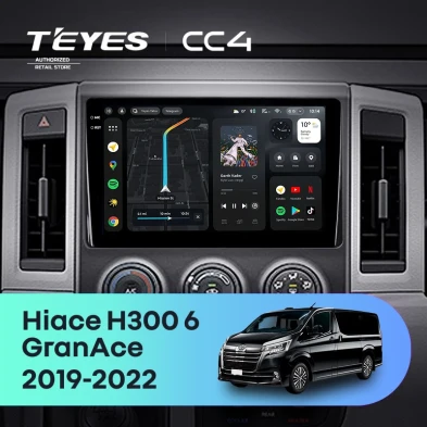 Штатная магнитола Teyes CC4 6/64 Toyota Hiace H300 VI (2019-2022) Тип-A