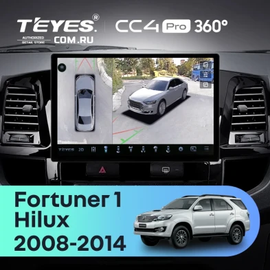 Штатная магнитола Teyes CC4 Pro 360 12/256 Toyota Fortuner (2008-2014) F1 (13")