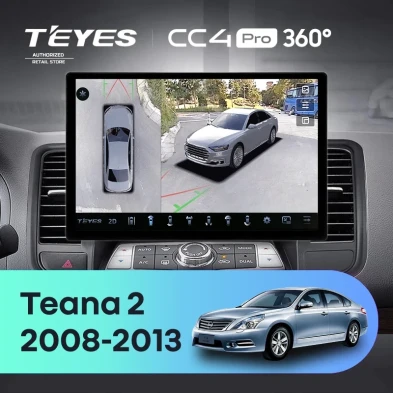 Штатная магнитола Teyes CC4 Pro 360 8/128 Nissan Teana J32 (2008-2013) Тип-A (13")