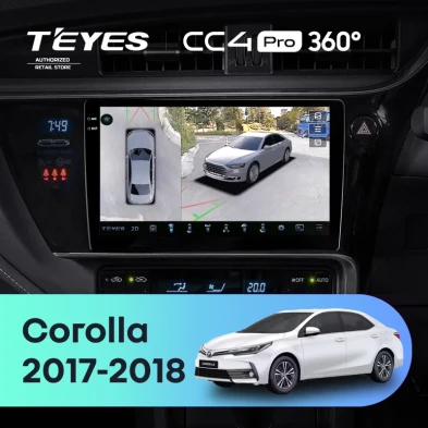 Штатная магнитола Teyes CC4 Pro 360 12/256 Toyota Corolla (2017-2018) Тип-A