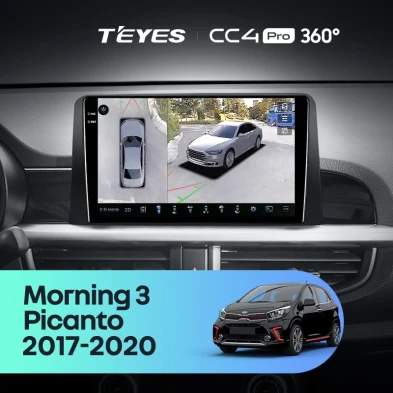 Штатная магнитола Teyes CC4 Pro 360 12/256 Kia Picanto (2017-2020) Тип-A