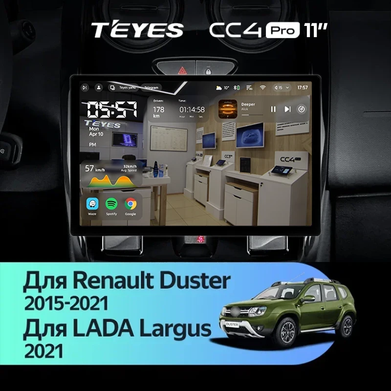 Штатная магнитола Teyes CC4 Pro 8/128 Lada Largus 2021+ F1 (11")