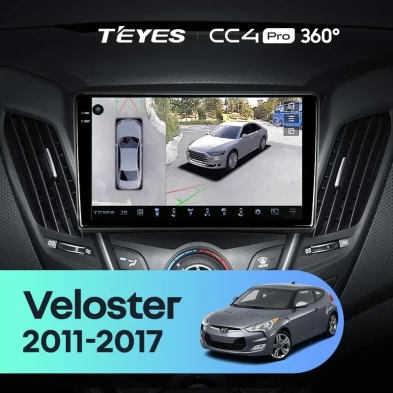 Штатная магнитола Teyes CC4 Pro 360 8/128 Hyundai Veloster FS (2011-2017) Тип-B