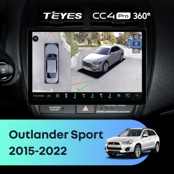 Штатная магнитола Teyes CC4 Pro 360 12/256 Mitsubishi Outlander Sport (2015-2026) Тип-B (13")