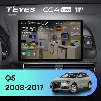Штатная магнитола Teyes CC4 Pro 8/128 Audi Q5 8R (2008-2017) Тип-A (11")