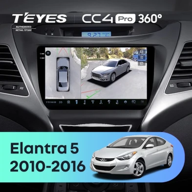 Штатная магнитола Teyes CC4 Pro 360 12/256 Hyundai Elantra 5 JK GD MD UD (2010-2016) F2