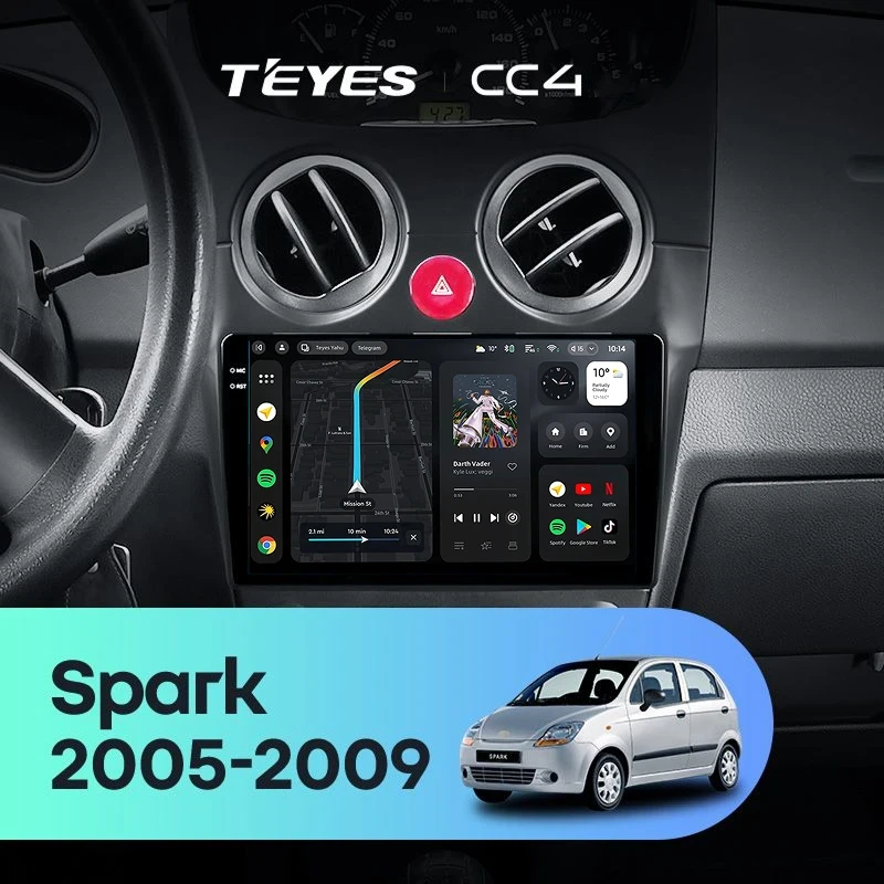 Штатная магнитола Teyes CC4 6/64 Chevrolet Spark M200 (2005-2009)
