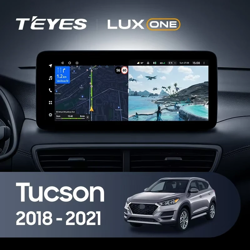 Штатная магнитола Teyes LUX ONE 4/64 Hyundai Tucson (2018-2021)